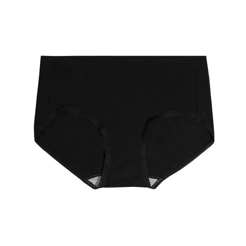 Modal Women's Mid Waist Plus Size Silk Crotch Panties