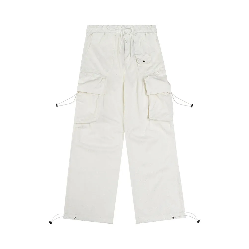 Multi-pocket Cargo Pants Men's Straight-leg Trousers