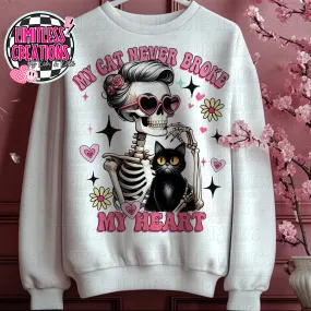 My Cat Never Broke My Heart Valentine Shirt