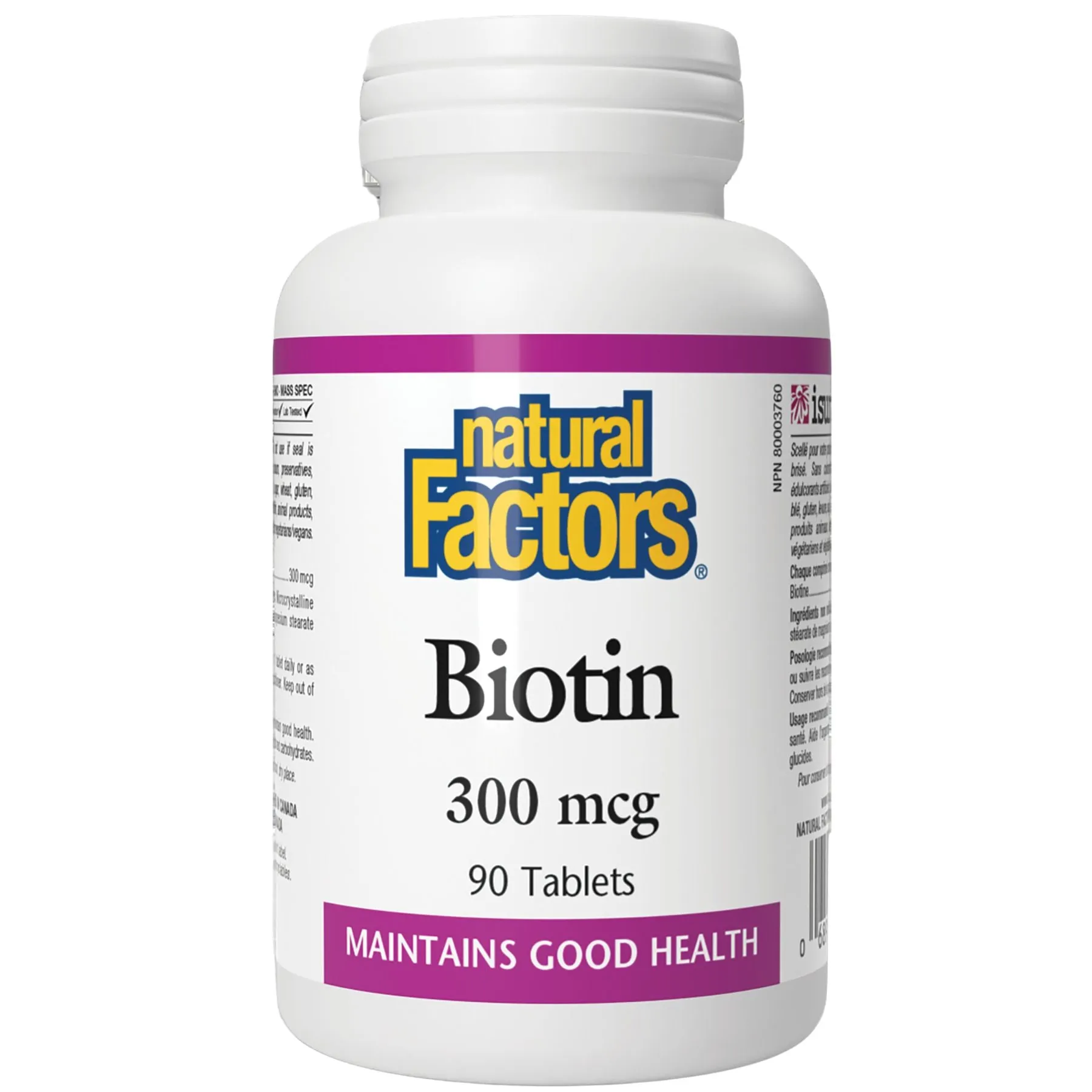 Natural Factors Biotin 300 mcg 90s