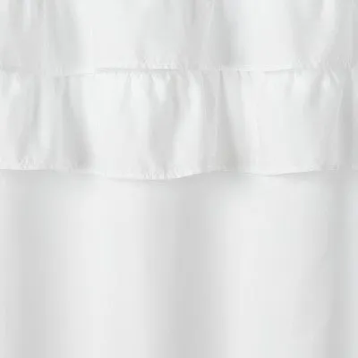 New - 95" Ruffle Blackout Kids' Curtain Panel White - Pillowfort