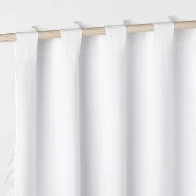 New - 95" Ruffle Blackout Kids' Curtain Panel White - Pillowfort