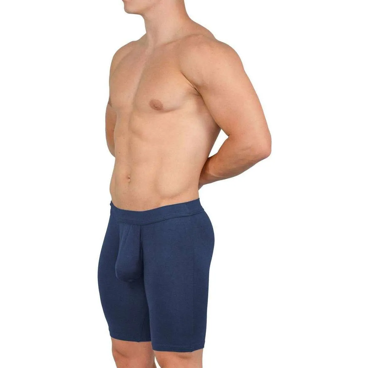 Obviously EliteMan Boxer Brief 9inch Leg - Navy