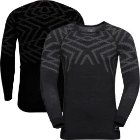 ODLO Men's Natural  Kinship Extra Warm Merino Long Sleeve Crew Base Layer