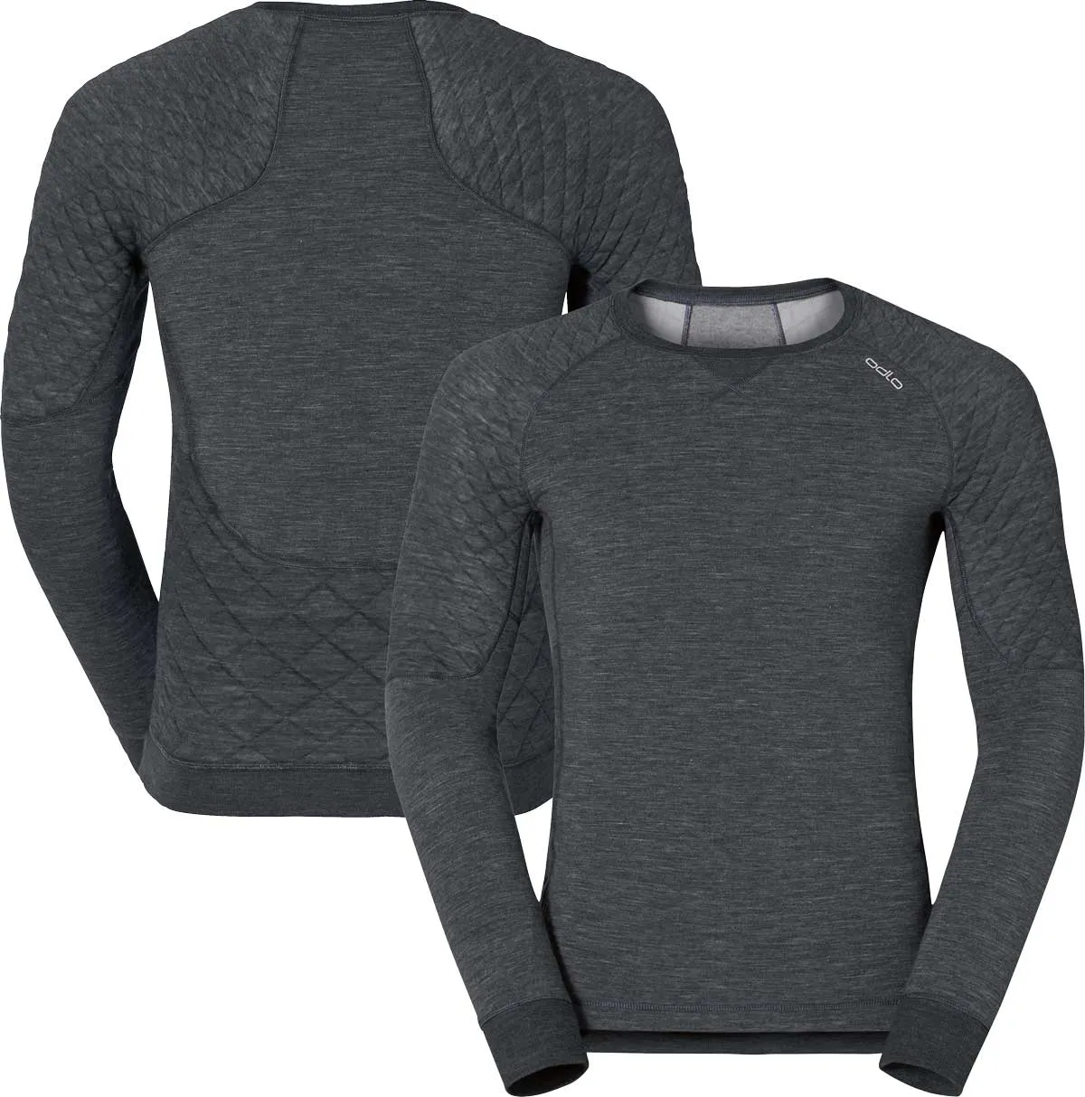 ODLO Men's Natural  Kinship Extra Warm Merino Long Sleeve Crew Base Layer