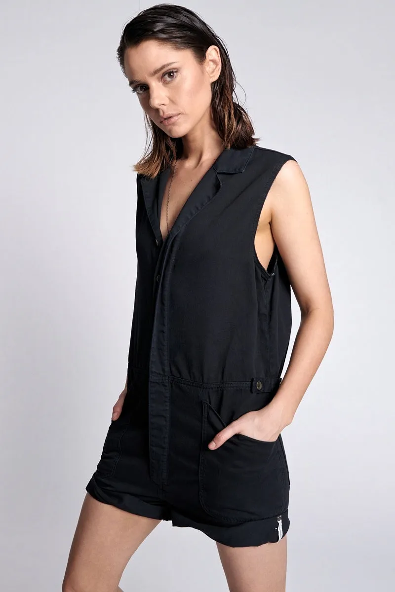 ONETEASPOON Womens Safari Bandit Overalls - Black