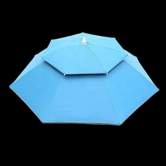 Outdoor Double Layer Fishing Umbrella Hat