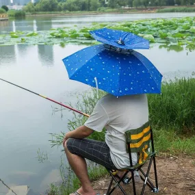 Outdoor Double Layer Fishing Umbrella Hat