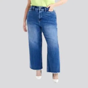 Plus-size women's wide-leg jeans