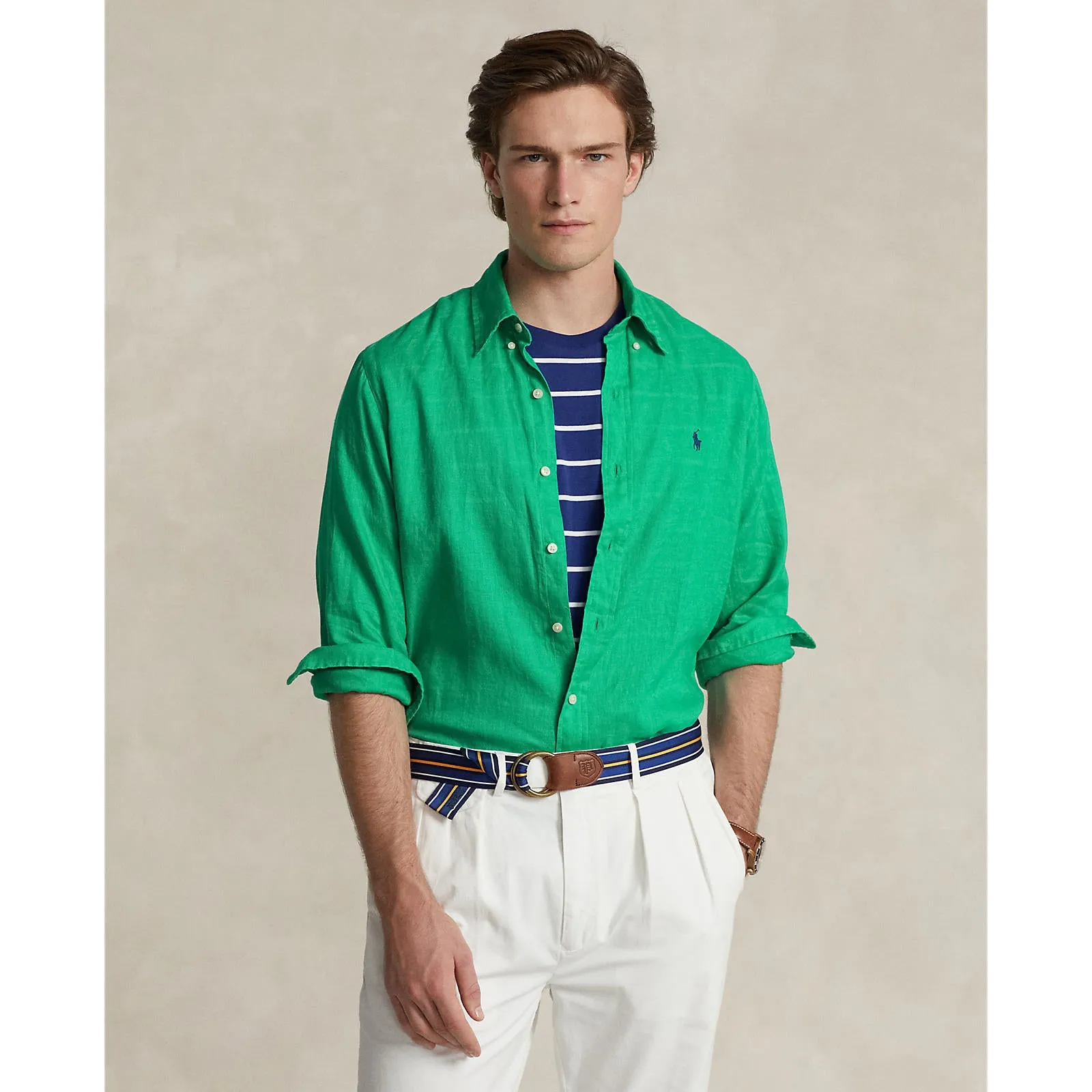 Polo Ralph Lauren - Linen Shirt - Grasshopper Green