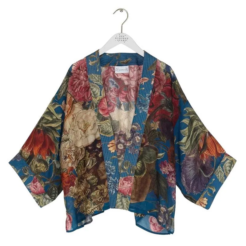 Primula Teal Kimono