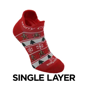 Racer Single Layer Christmas Stripes Double Tab