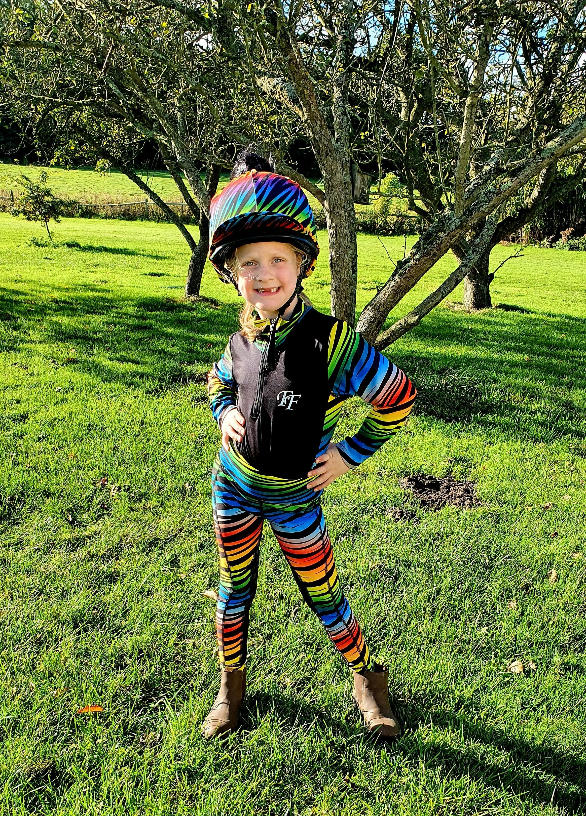 Rainbow Zebra Jodhpur & Base Layer Offer - Kids