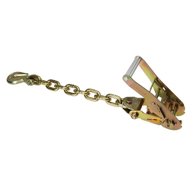 Ratchet with Chain Extension & Clevis Grab Hook | 11,000 lbs. BS