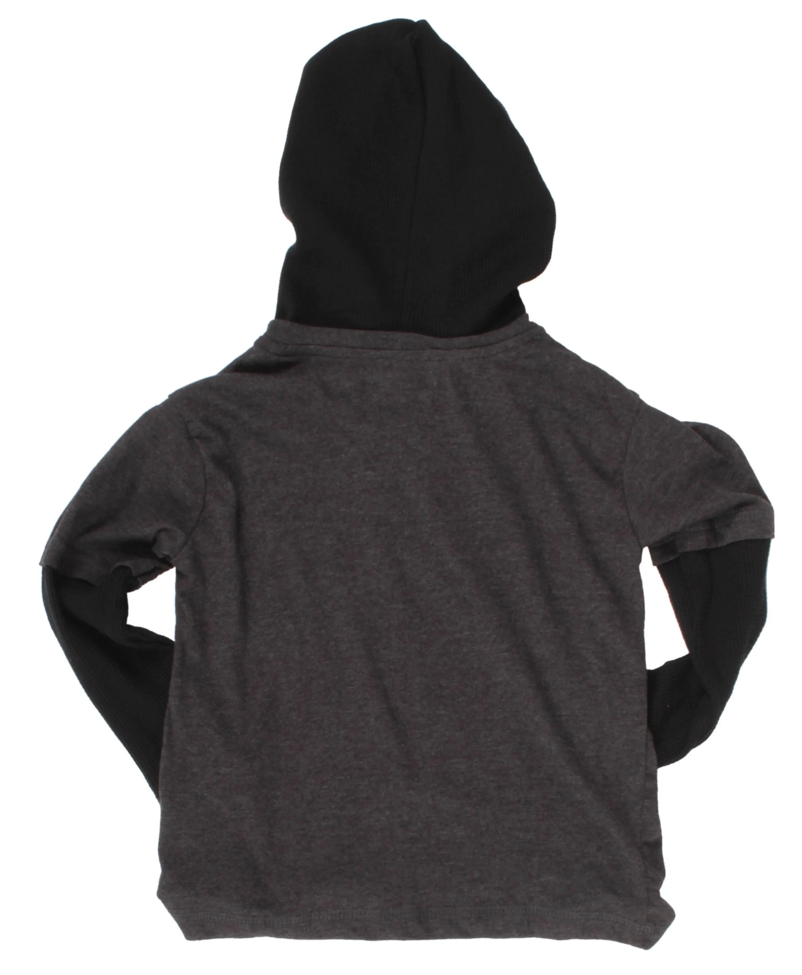 RBX Active  Boy's Printed Graphic Long Sleeve Thermal Hooded Tee