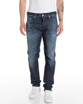 Replay Grover Straight Fit Mens Jeans - Dark Blue