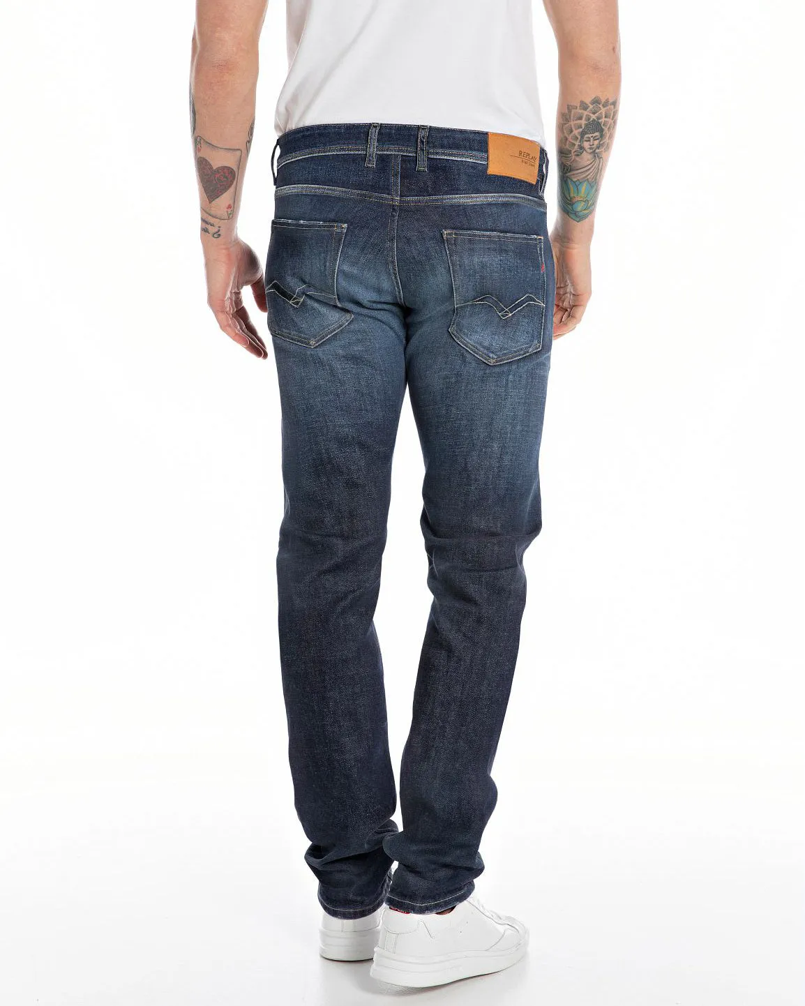 Replay Grover Straight Fit Mens Jeans - Dark Blue