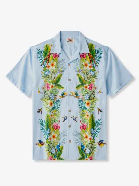 Retro Tropical Cotton Bowling Shirt