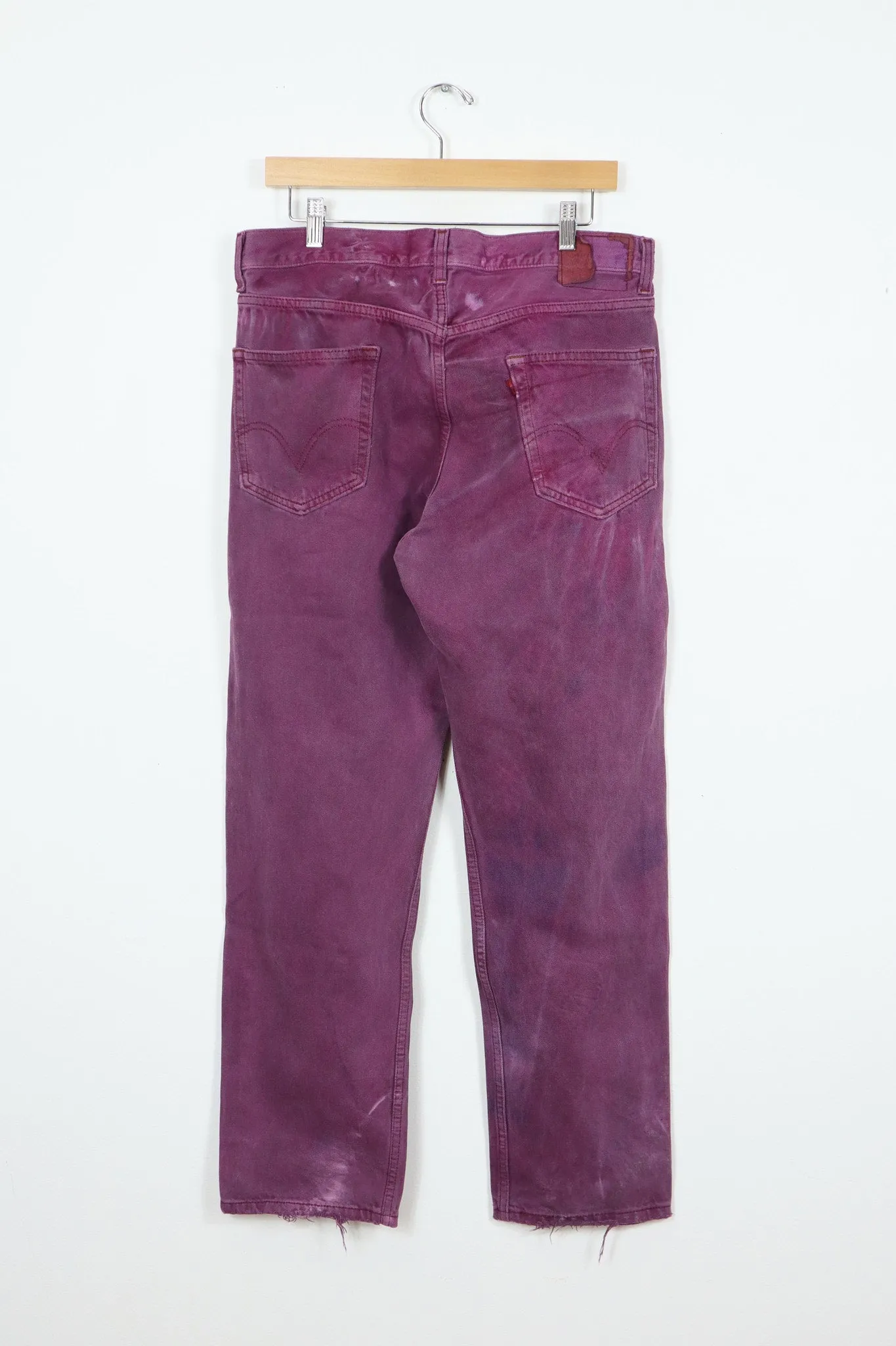 Reworked Purple Overdyed Levi's Loose Fit Jeans