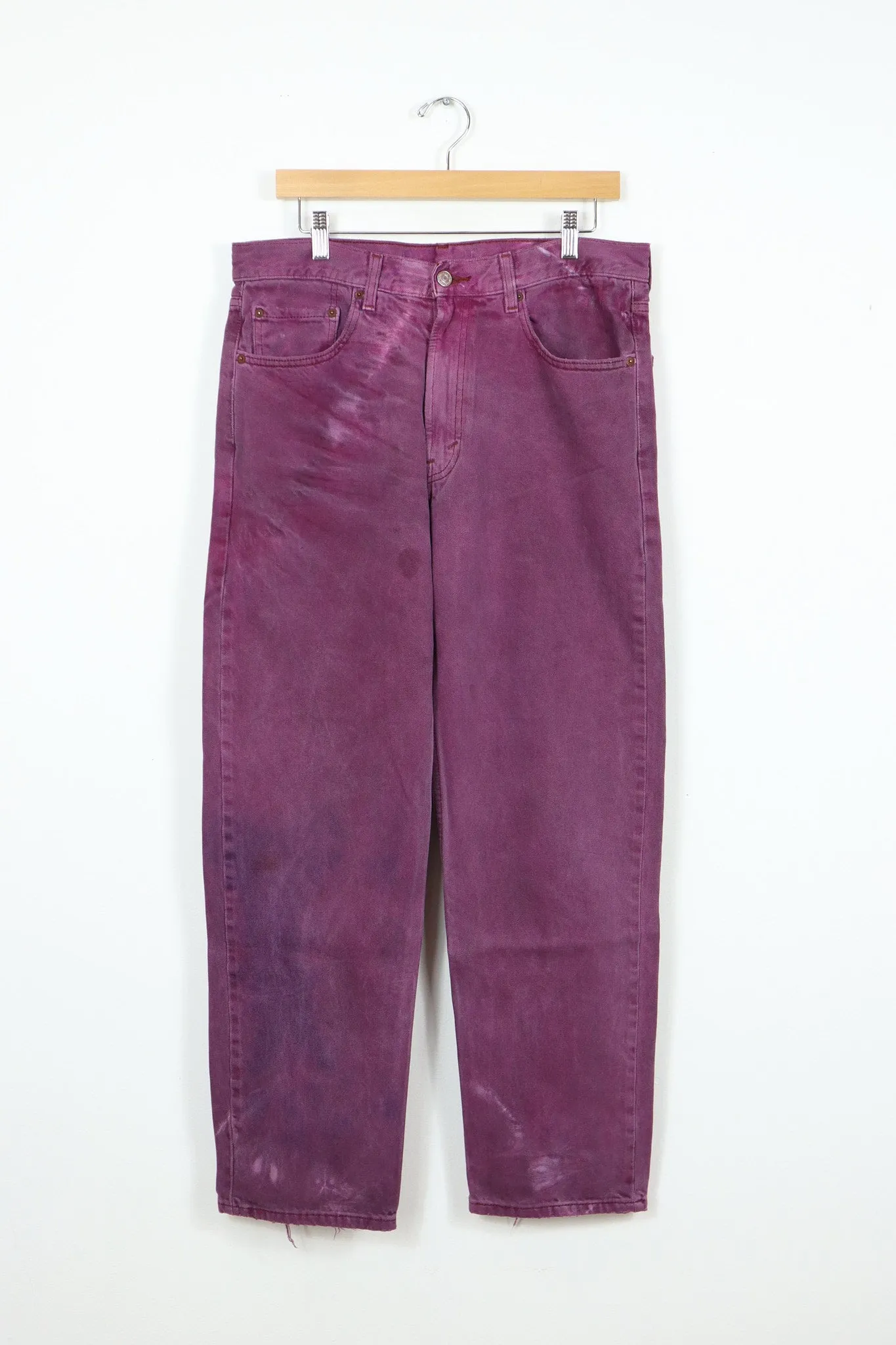 Reworked Purple Overdyed Levi's Loose Fit Jeans