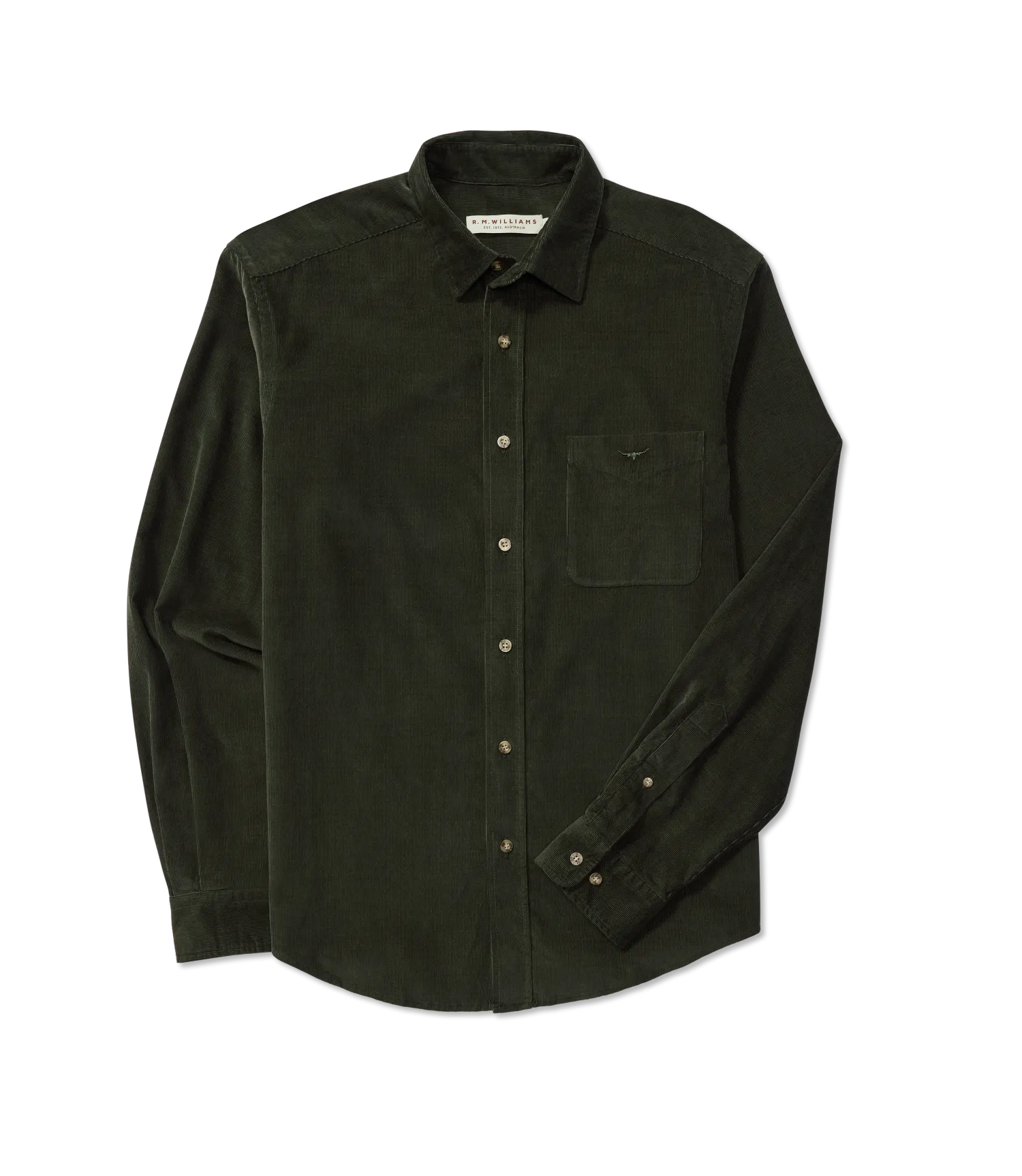 R.M.Williams - Classic Shirt - Corduroy - Olive