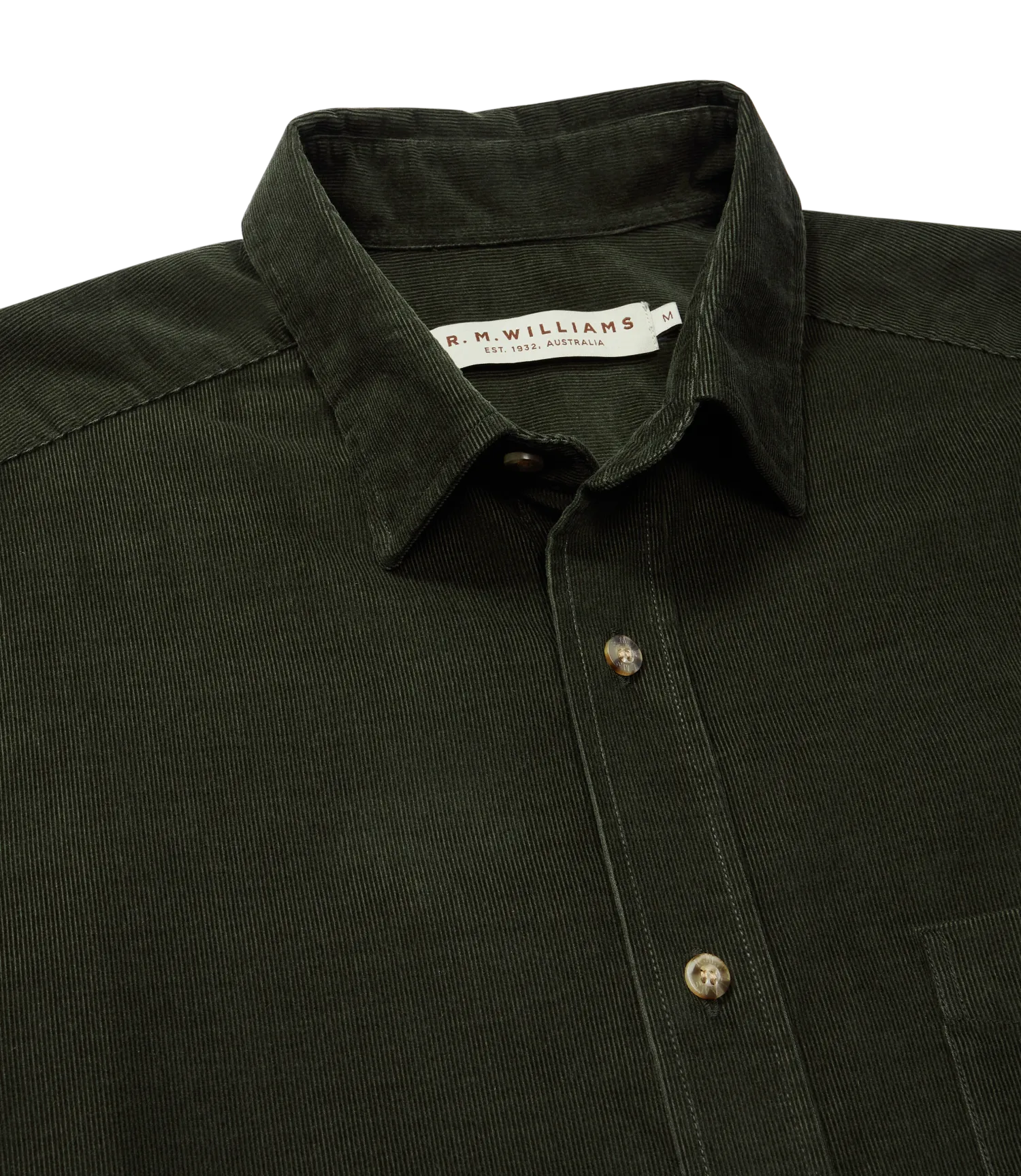 R.M.Williams - Classic Shirt - Corduroy - Olive