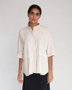 Robin Organic Cotton Shirt In Beige