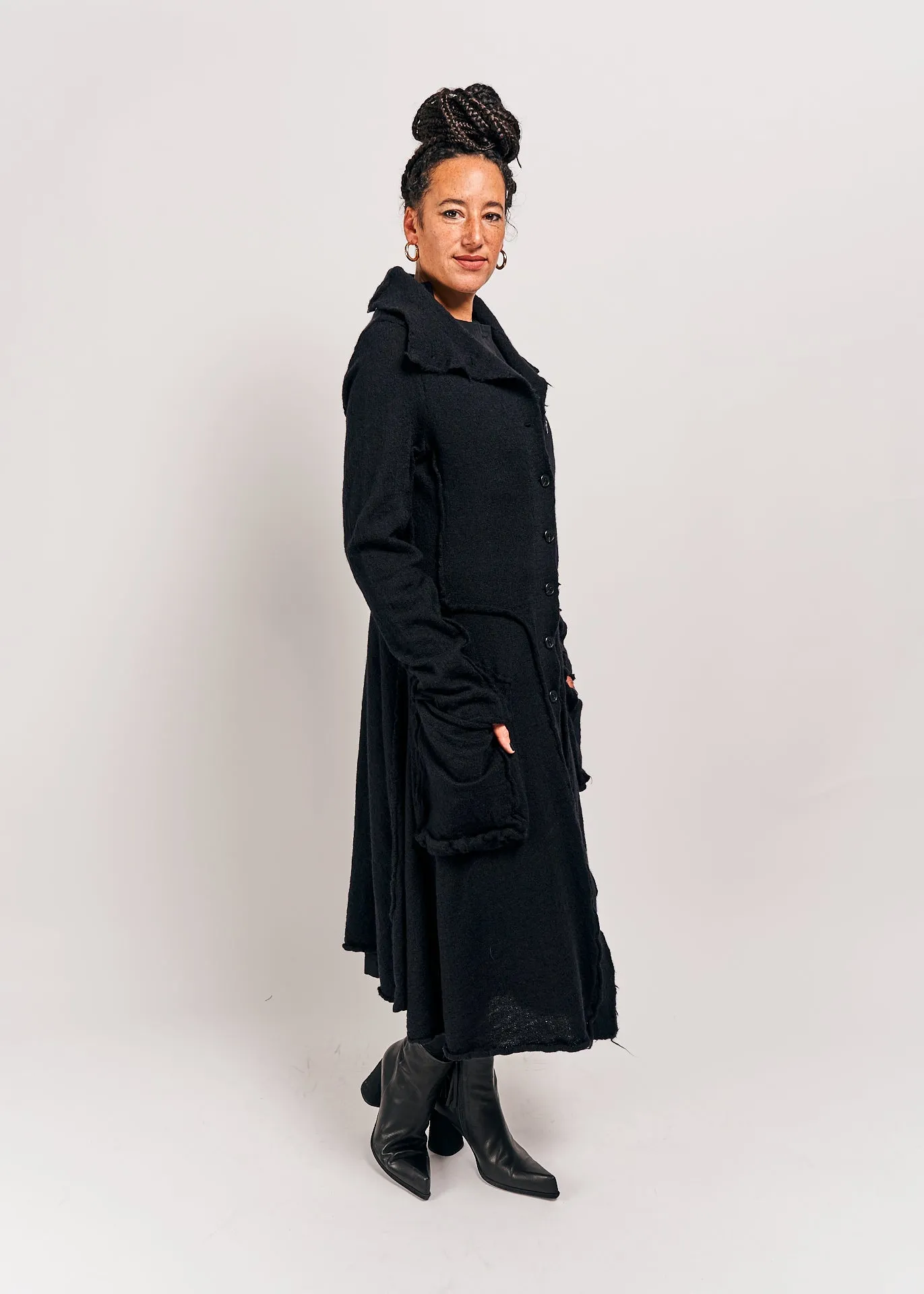 Rundholz Black Label Knitted Coat Black Size Small