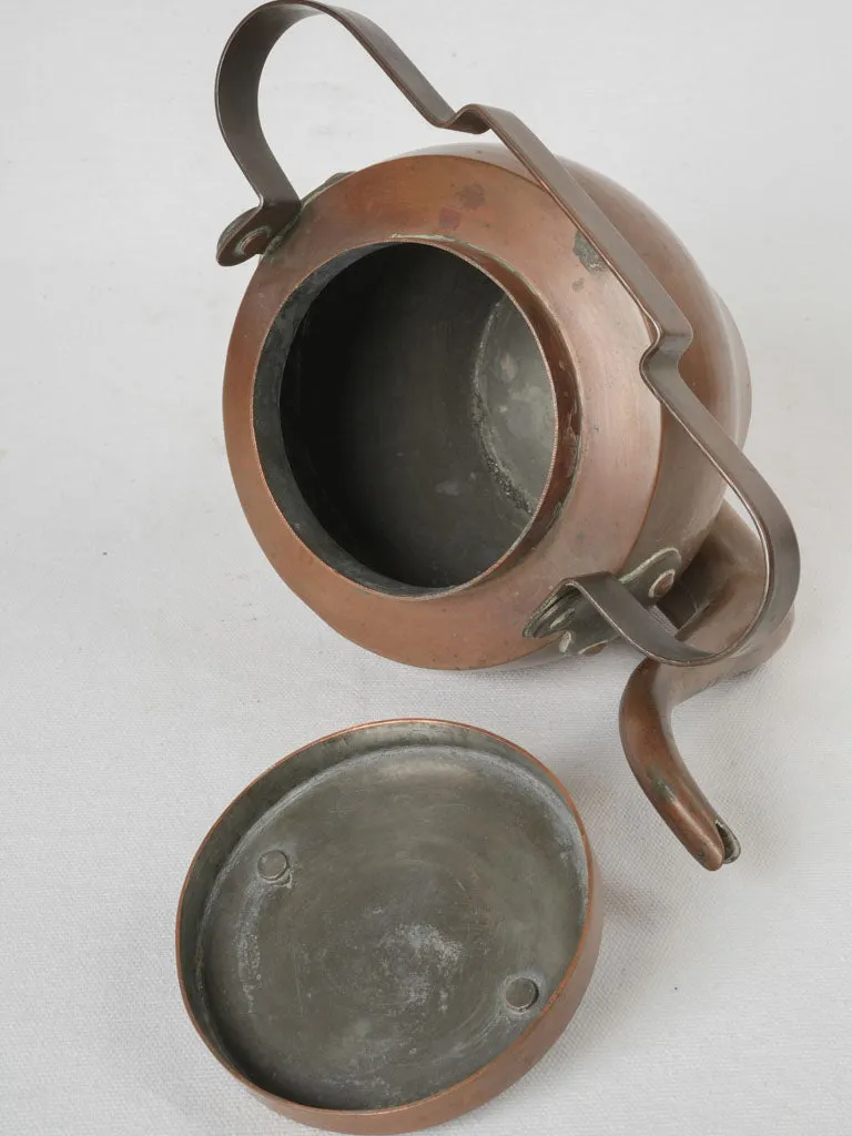 Small 19th-century French copper kettle