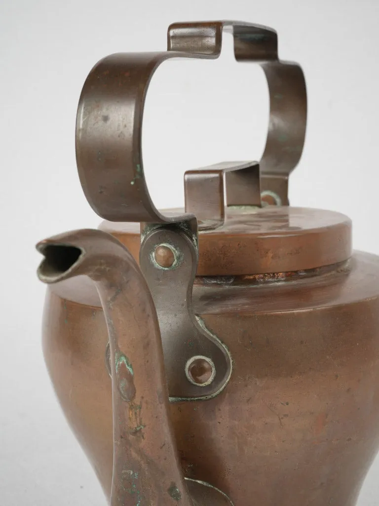 Small 19th-century French copper kettle