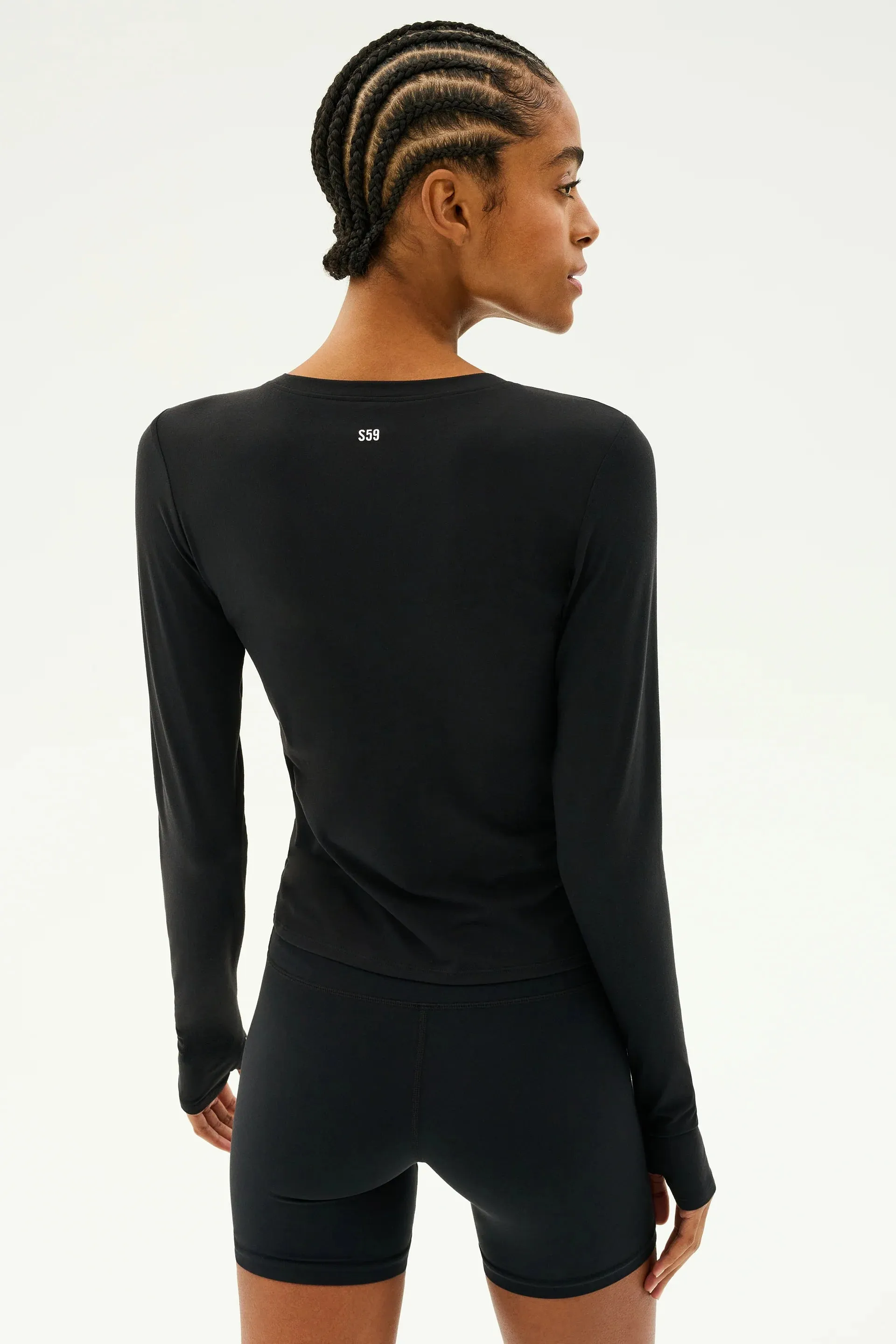 SPLITS59 | Airweight Lite Long Sleeve Waist Length - Black