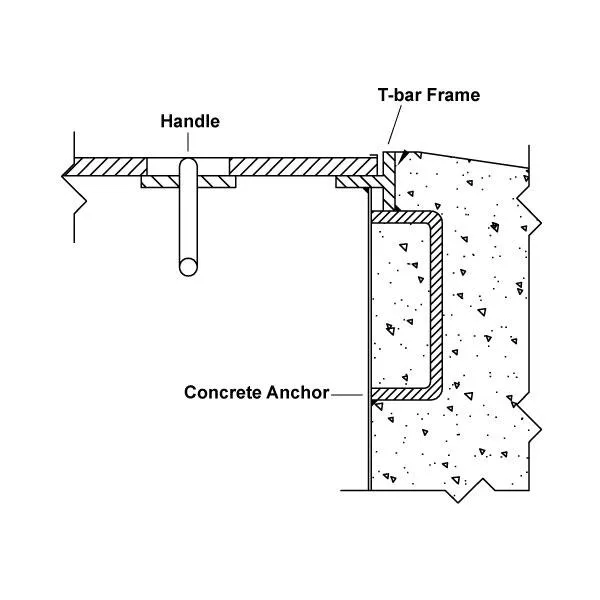 Steel Manhole Cover, Round 42" x 18", 1/2" Steel Lay-In Lid