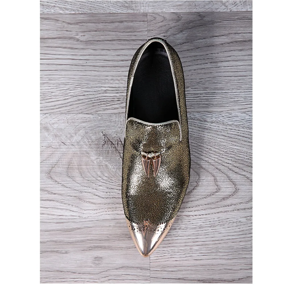 Steel Toe Pointed Men Oxford Shoes with Decoration