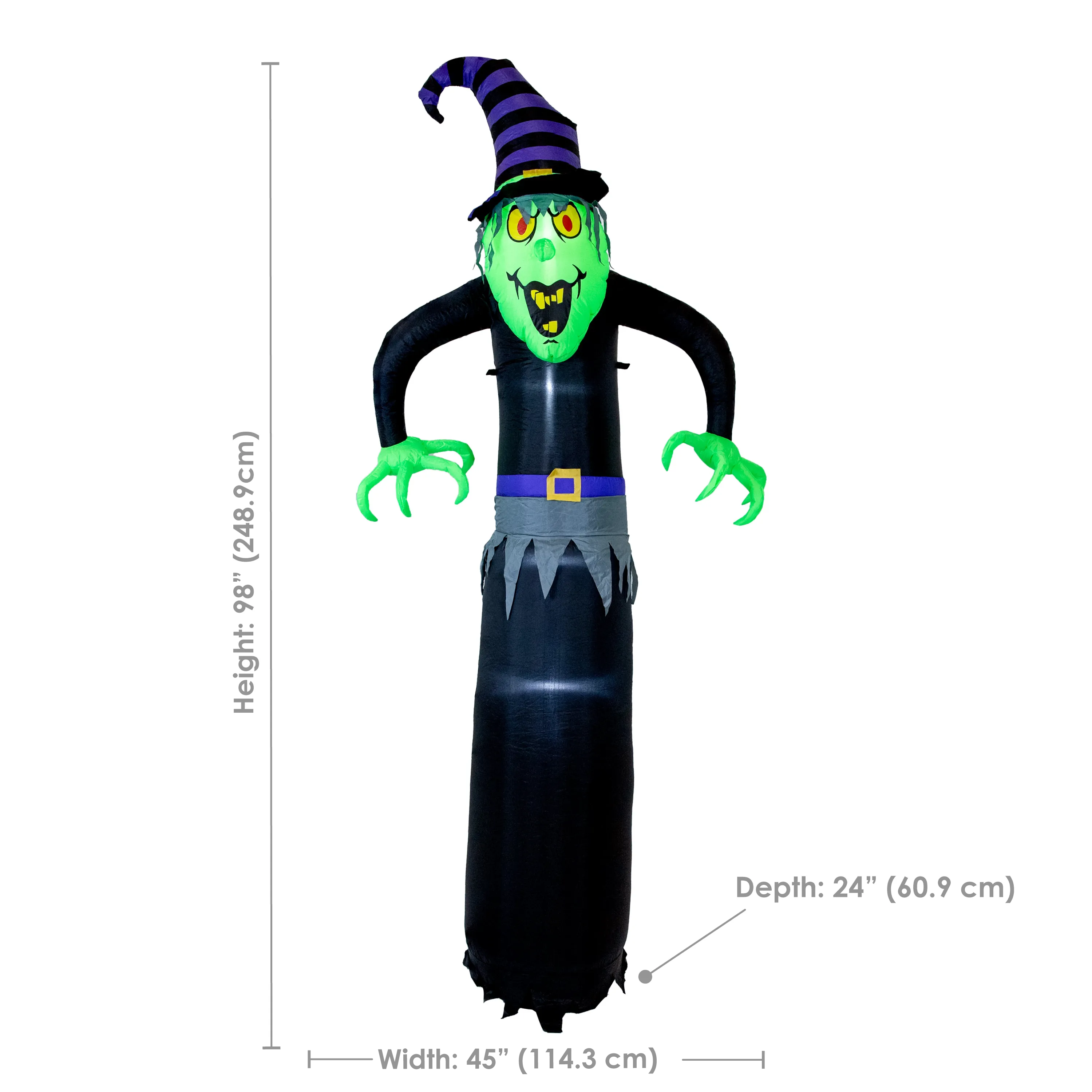 Sunnydaze 8’ Winifred the Wicked Witch Inflatable Halloween Decoration