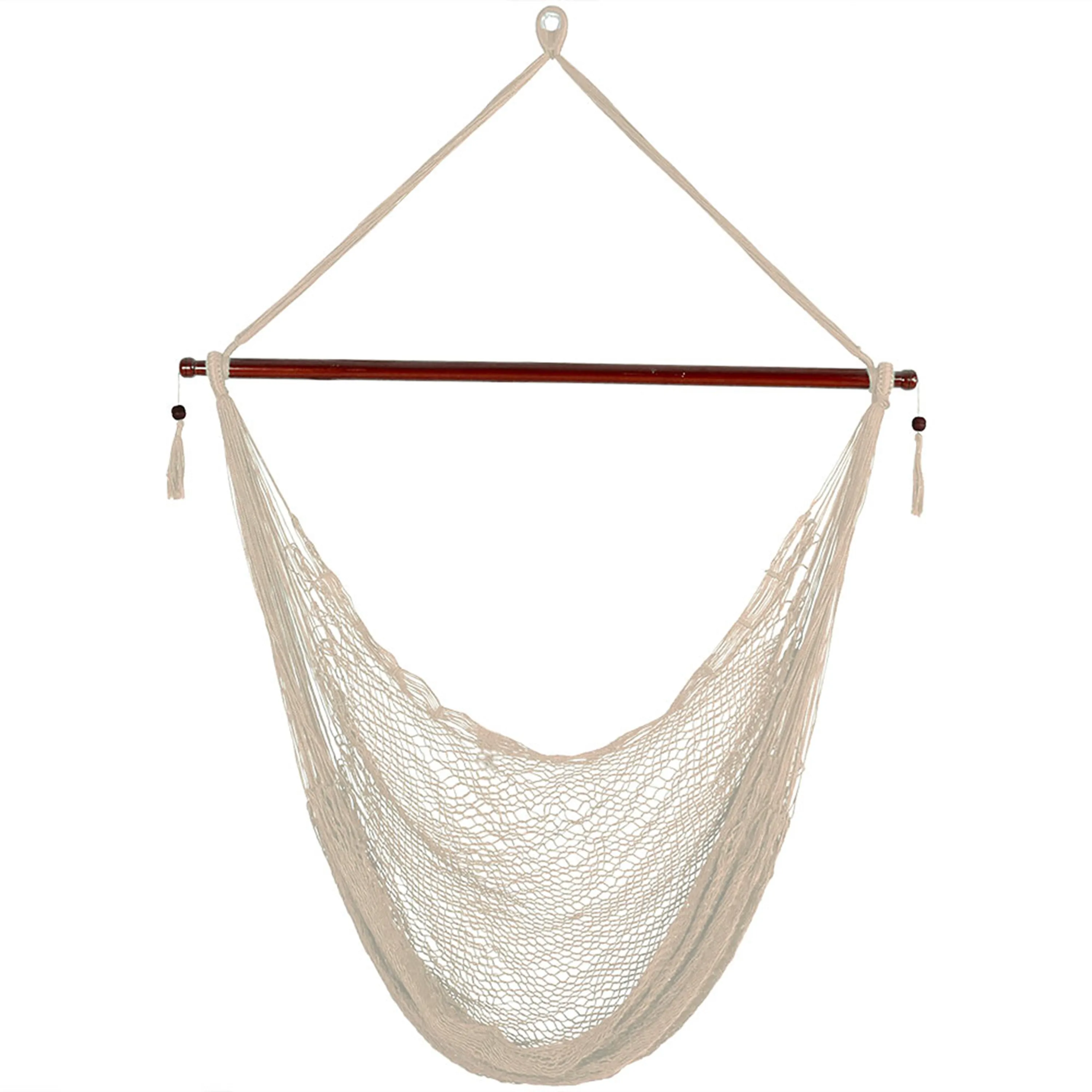 Sunnydaze Hanging Cabo Extra Large Hammock Chair - Cream