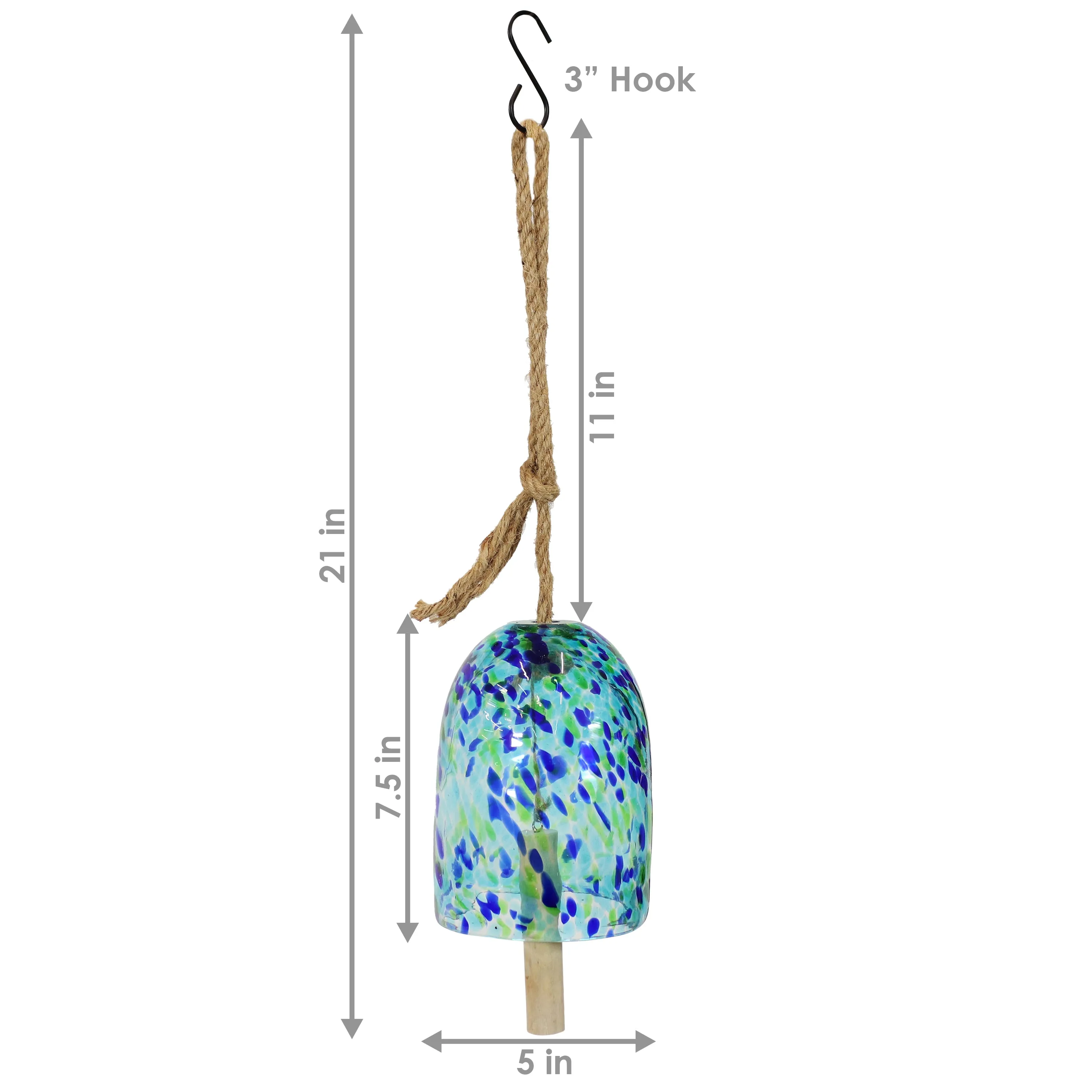 Sunnydaze Natural Melody Glass Wind Bell Chime