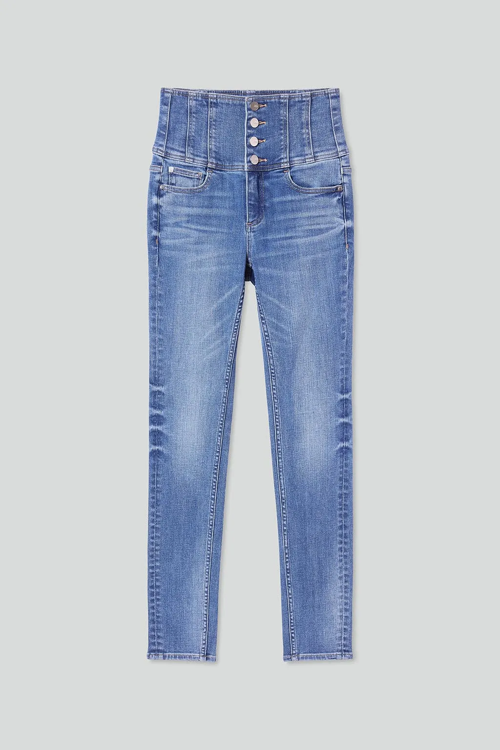 Super High Rise Jeans With Four Buttons