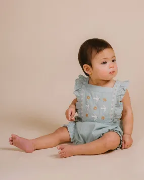 Sweet Spot Embroidered Overall Sage S24