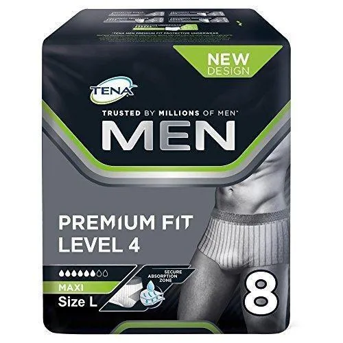 TENA Men Premium Fit Protective Incontinence Pants Underwear Level 4 - Large x 24