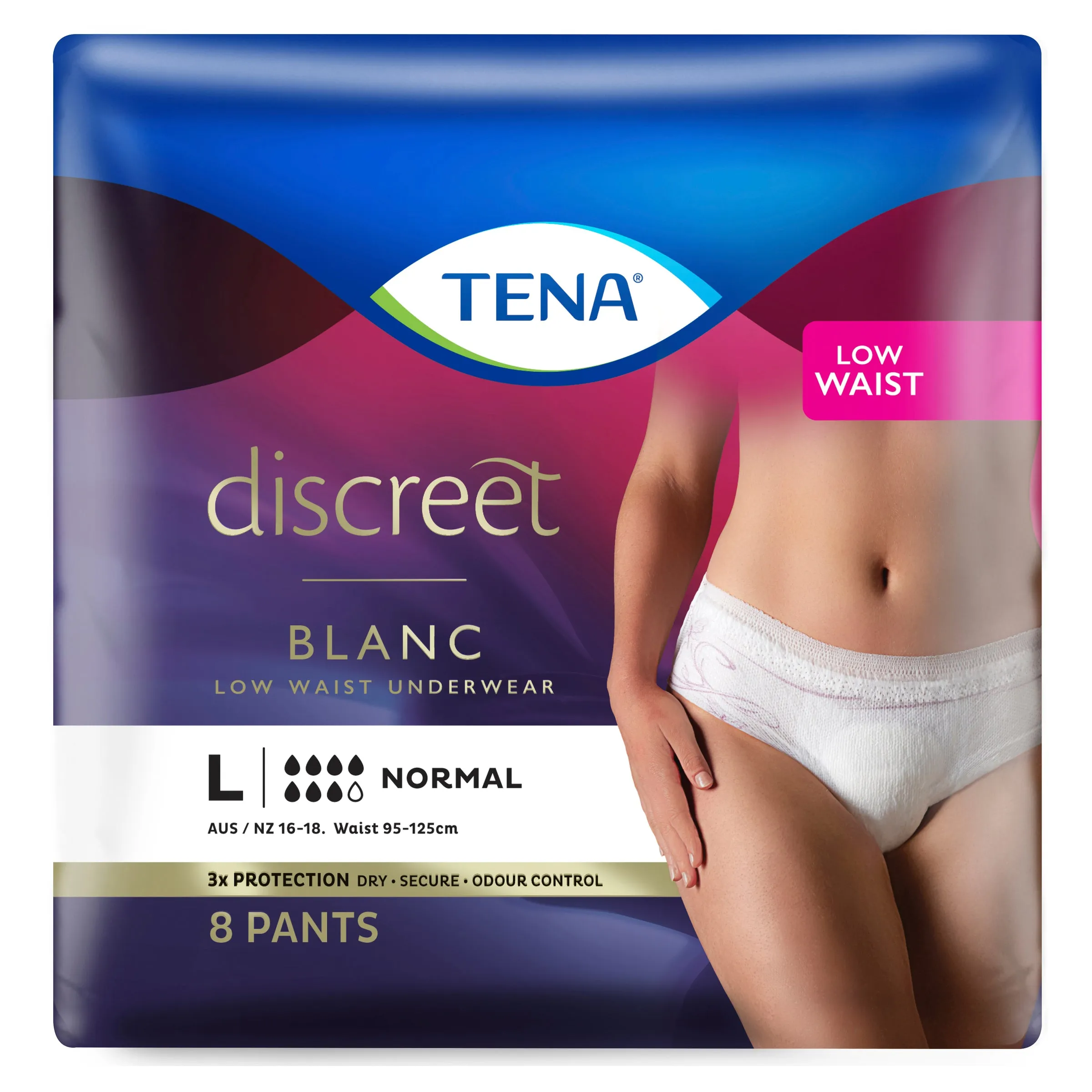 TENA Pants Women Discreet Large 8 Pack