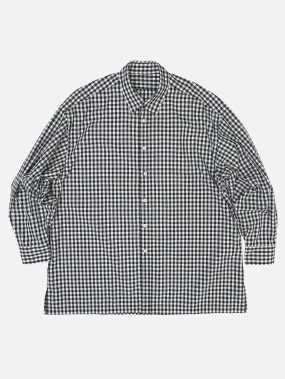 The Big Square Shirt - Gingham Black