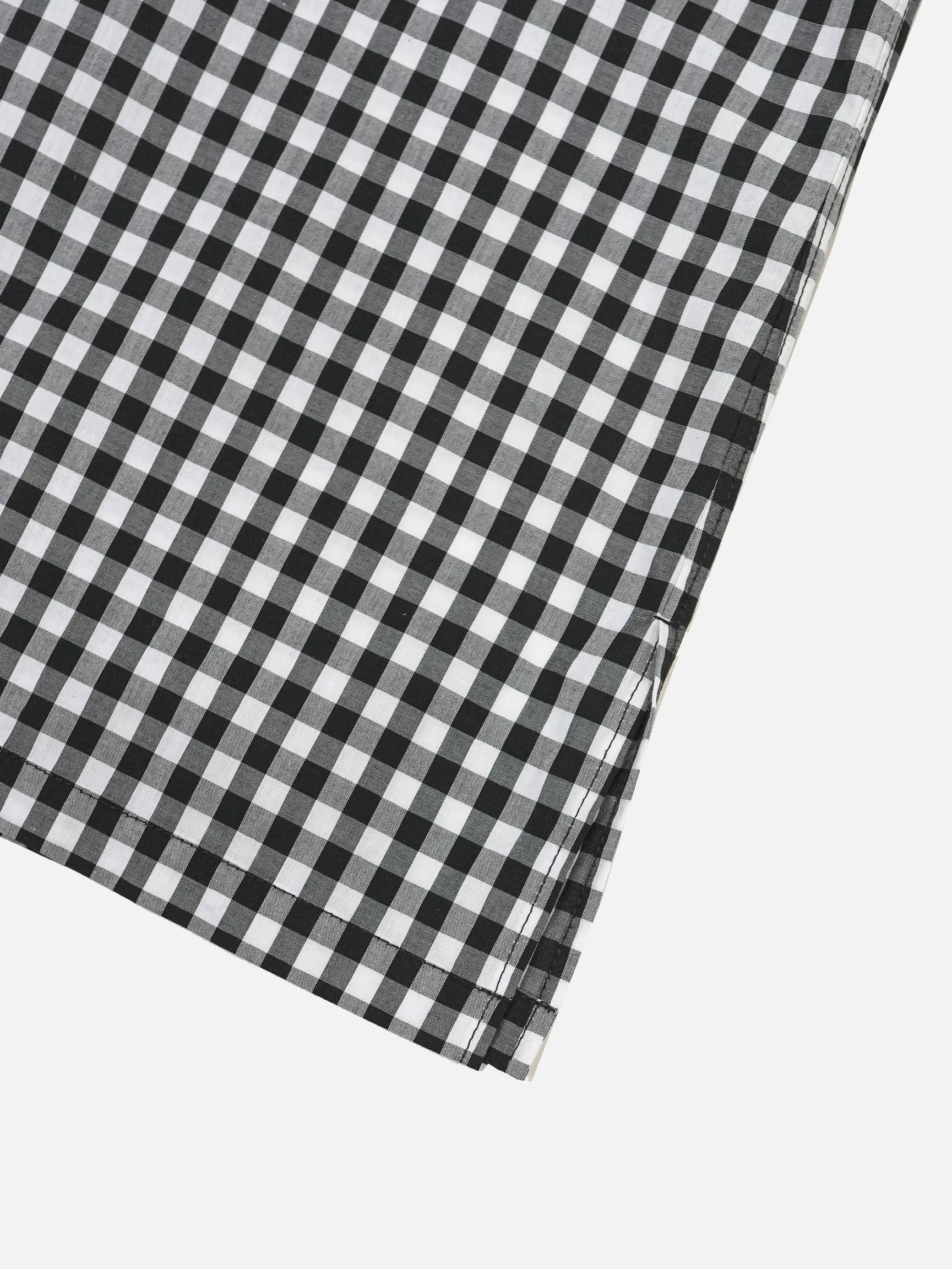 The Big Square Shirt - Gingham Black