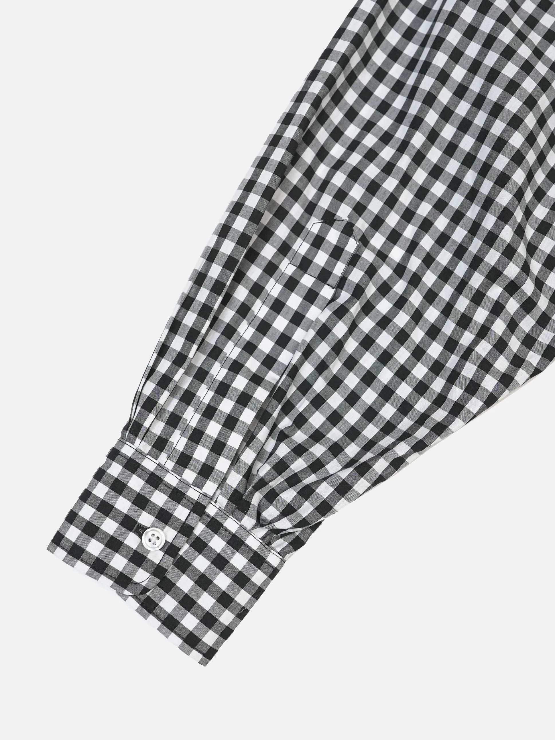 The Big Square Shirt - Gingham Black