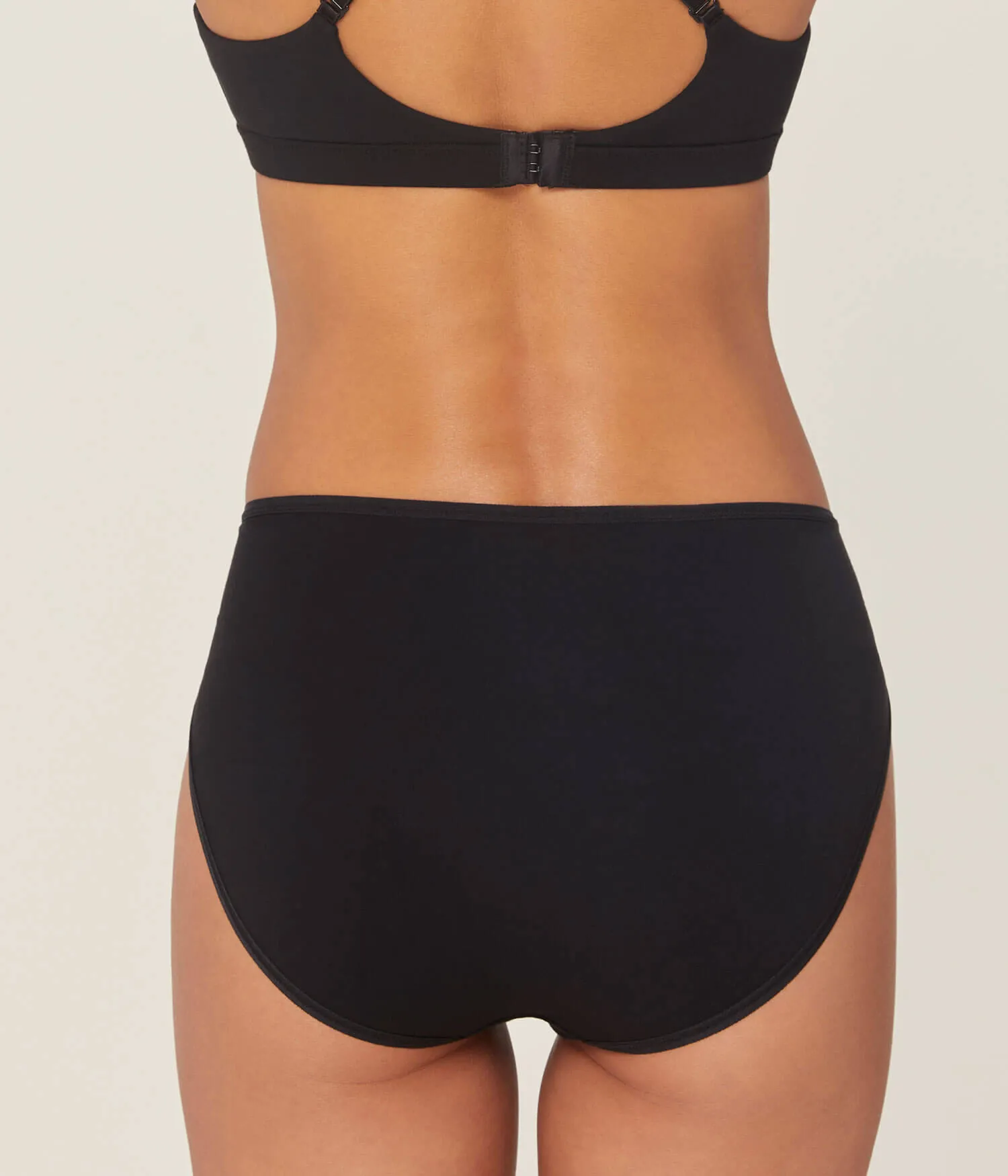 The High Waist Hipster Panty - Bamboo Jersey - Black