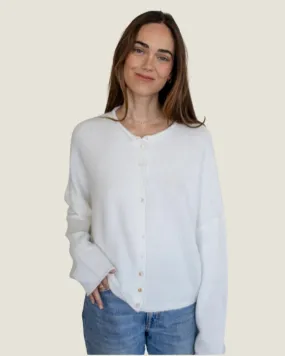 The Joyce: Pure White Cardigan