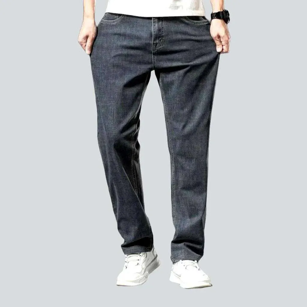 Thin stretchy casual men's jeans