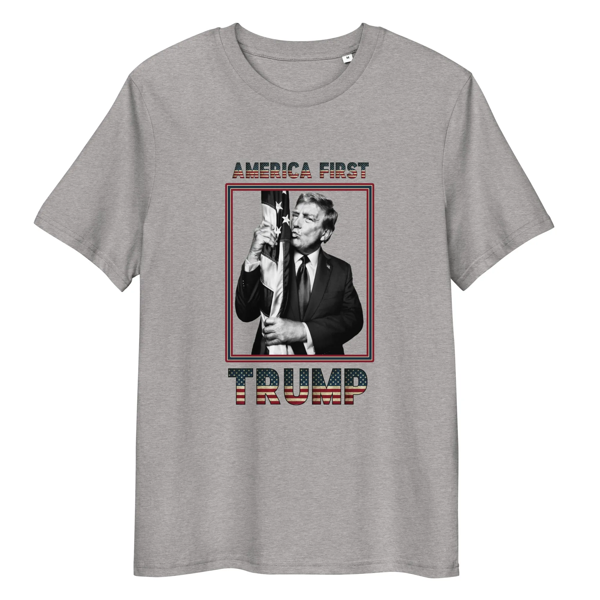 Trump America First Organic Cotton T-Shirt – Unisex & Eco-Friendly