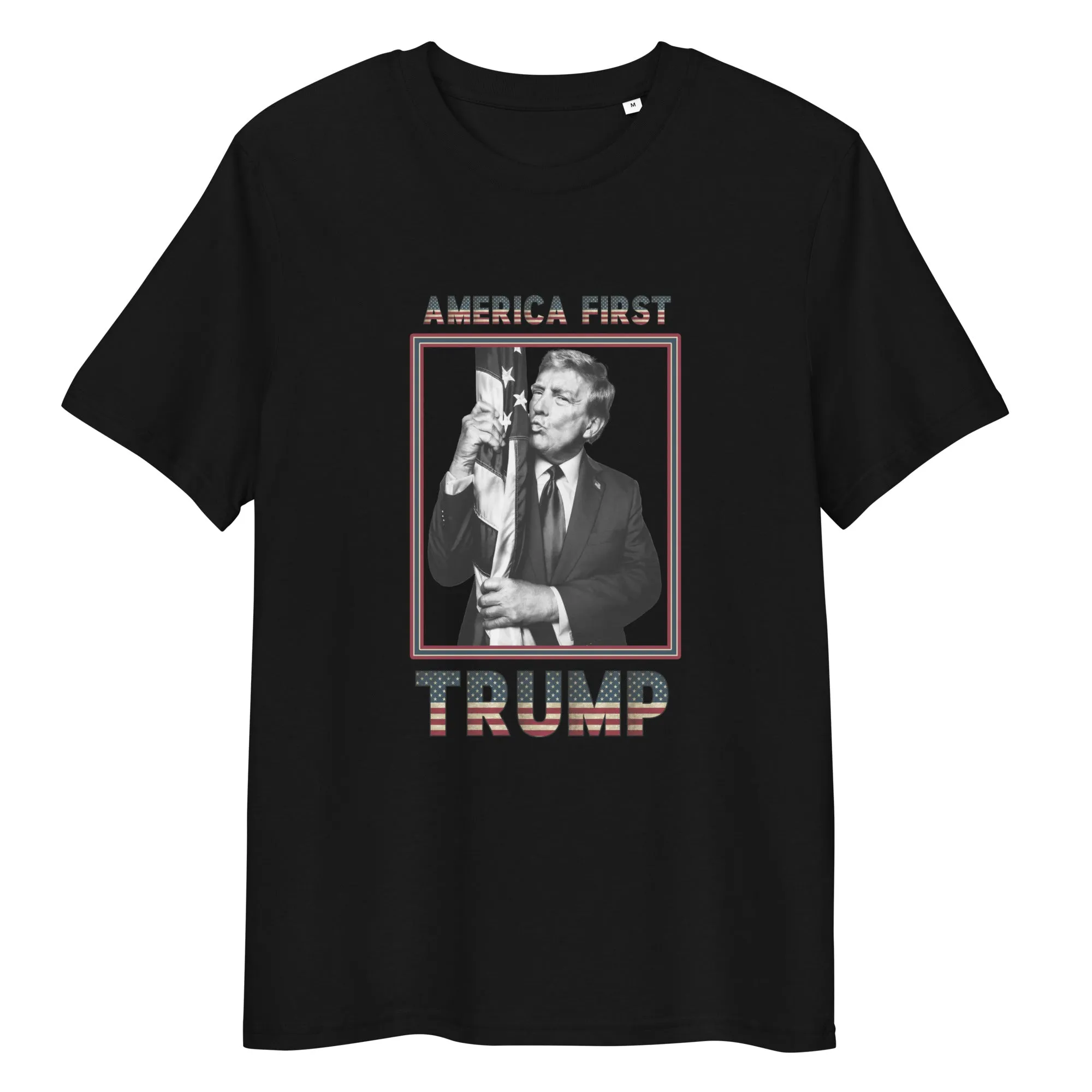 Trump America First Organic Cotton T-Shirt – Unisex & Eco-Friendly