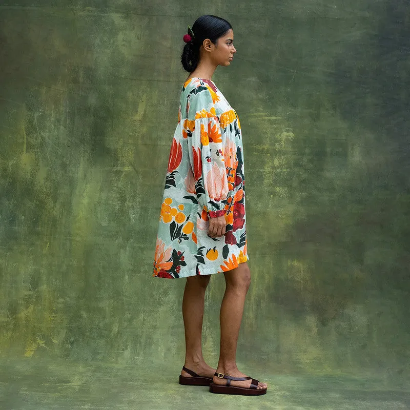 Upcycled Printed Dress | Oversized | Multicolour