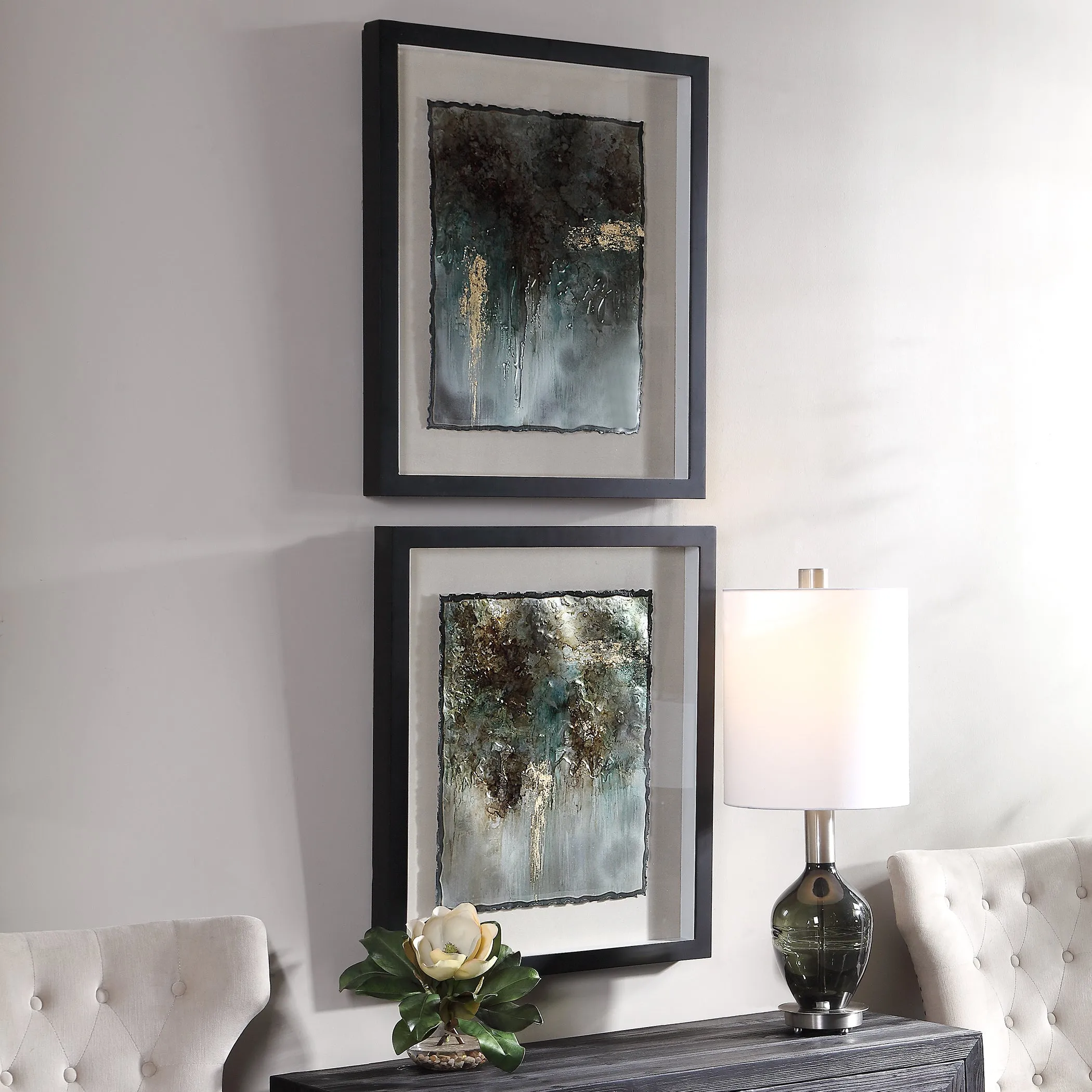 Uttermost Rustic Patina Framed Prints, Set/2